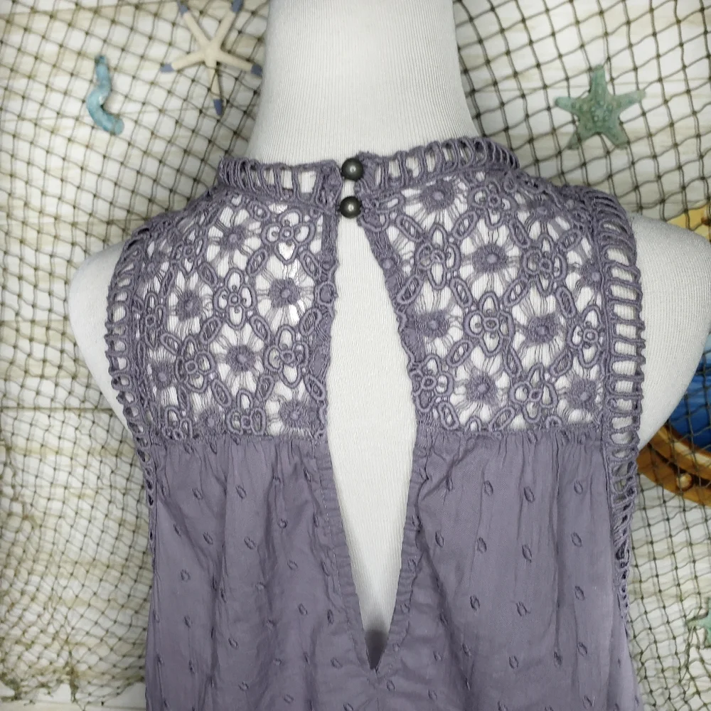 Free People swiss dot crochet lace high ne… - Picture 8 of 15